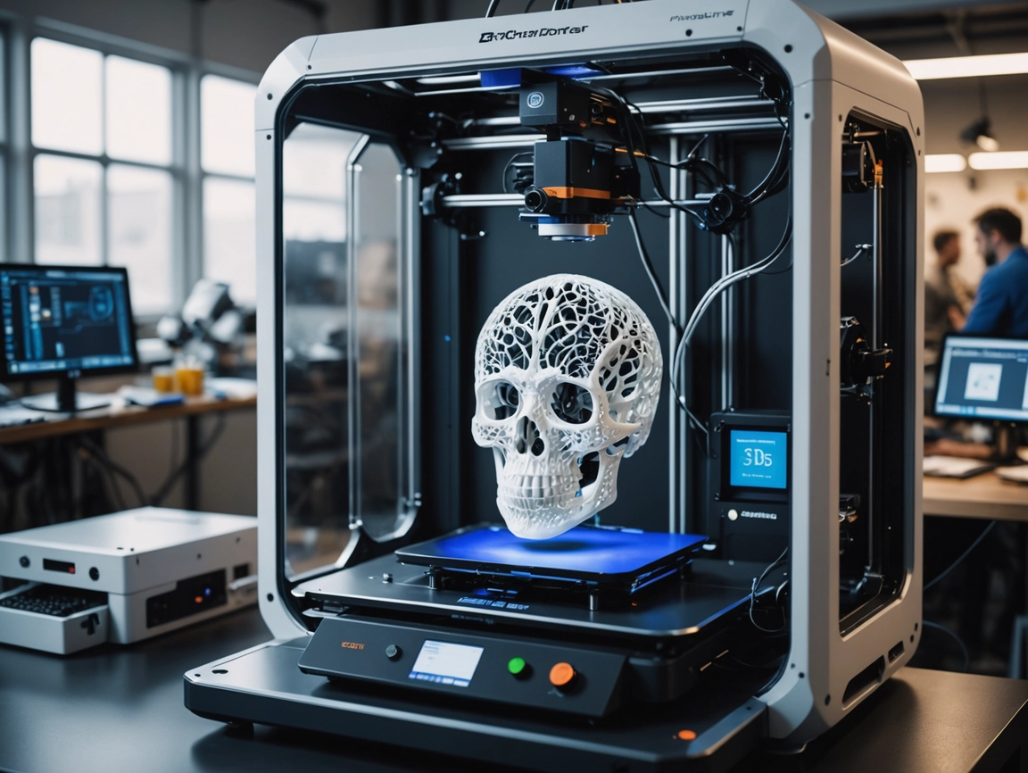 skull on printer